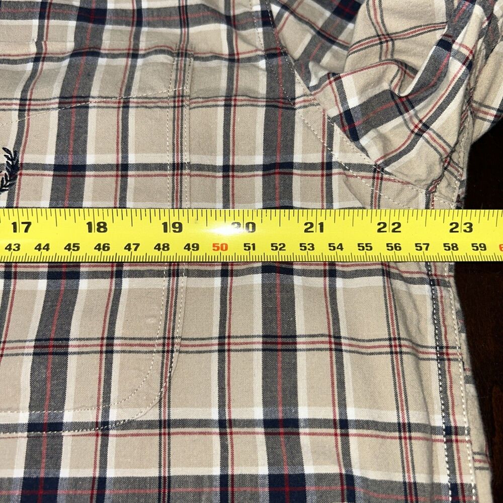 Chaps Ralph Lauren Indigo Plaid Collection Men’s Size Medium Button Front Shirt - Picture 4 of 4